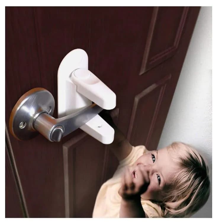 image-Child safety lock Door Level Lock baby child anti-opening protection door handle lock lock lock