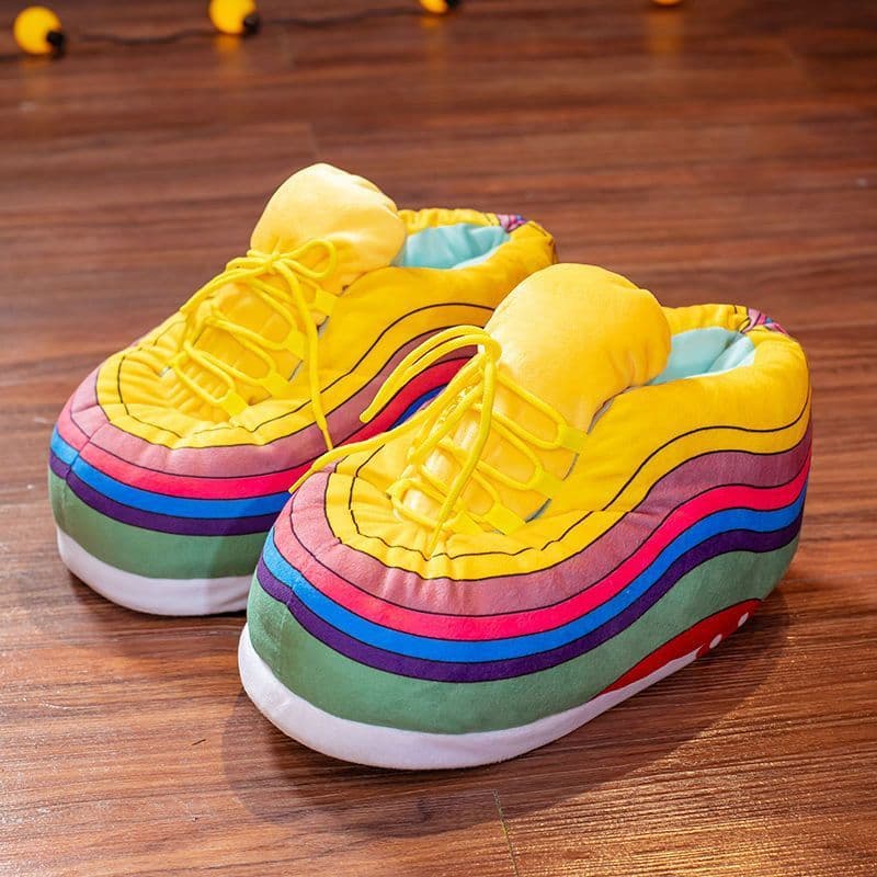 image-cotton slippers coconut cotton shoes luminous bread fat shoes waterproof warm home winter internet celebrity