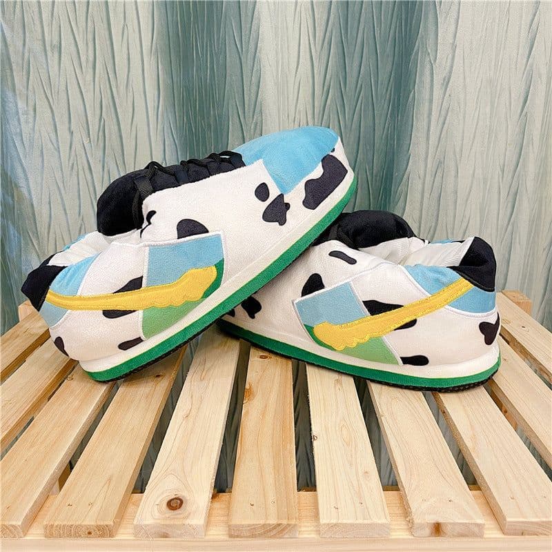 image-cotton slippers coconut cotton shoes luminous bread fat shoes waterproof warm home winter internet celebrity