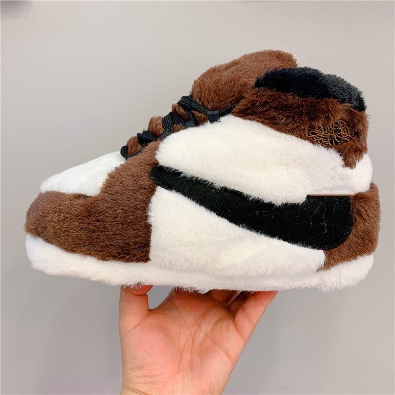image-cotton slippers coconut cotton shoes luminous bread fat shoes waterproof warm home winter internet celebrity