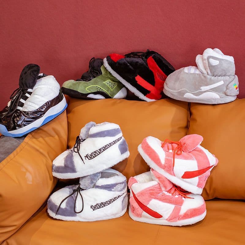image-cotton slippers coconut cotton shoes luminous bread fat shoes waterproof warm home winter internet celebrity