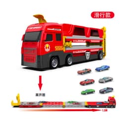 image-Cross-border large children's toys four-way remote control alloy ejection storage deformation track large truck manufacturer supply