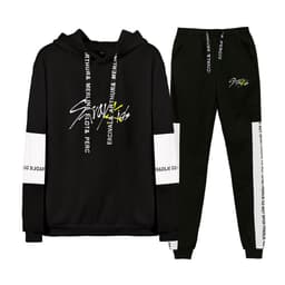 image-Amazon Stray Kids Alphabet Collection Surrounding Korean Trend Sports Splicing Sweater Set