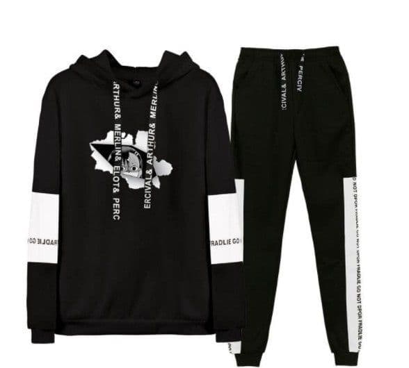 image-Amazon Stray Kids Alphabet Collection Surrounding Korean Trend Sports Splicing Sweater Set