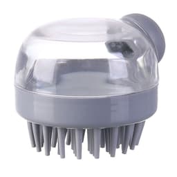 image-Household shampoo brush, press liquid comb, transparent cover, hair cleaning brush, scalp massage, bathroom cleaning bath brush