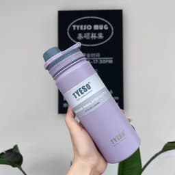 image-Taishuo thermos cup for male and female students, simple and portable stainless steel water cup, portable large-capacity sports water bottle kettle