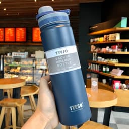 image-Taishuo thermos cup for male and female students, simple and portable stainless steel water cup, portable large-capacity sports water bottle kettle