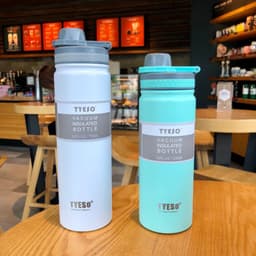 image-Taishuo thermos cup for male and female students, simple and portable stainless steel water cup, portable large-capacity sports water bottle kettle
