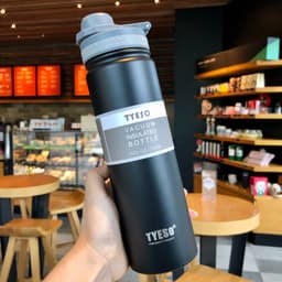 image-Taishuo thermos cup for male and female students, simple and portable stainless steel water cup, portable large-capacity sports water bottle kettle