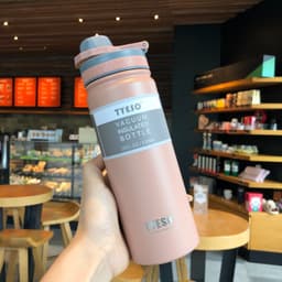 image-Taishuo thermos cup for male and female students, simple and portable stainless steel water cup, portable large-capacity sports water bottle kettle