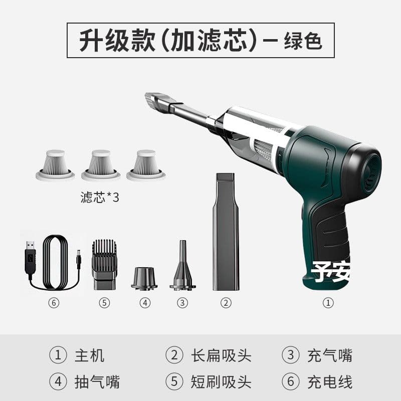 image-New three-in-one car vacuum cleaner small wireless vacuum blower for cars high suction mini handheld vacuum cleaner