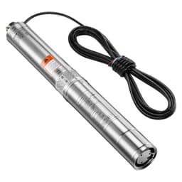image-VEVOR Deep Well Submersible Pump, 1 HP Output Power, 230V, 31.7 GPM Flow 207 ft Head, with 32.81 ft Cord External Control Box, Stainless Steel Water Pump, for Industrial Irrigation and Home Use, IP68