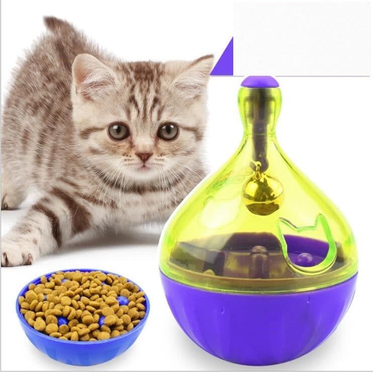 image-Interactive Cat IQ Treat Ball Toy Smarter Pet Toys Food Ball Food Dispenser For Cats Playing Training