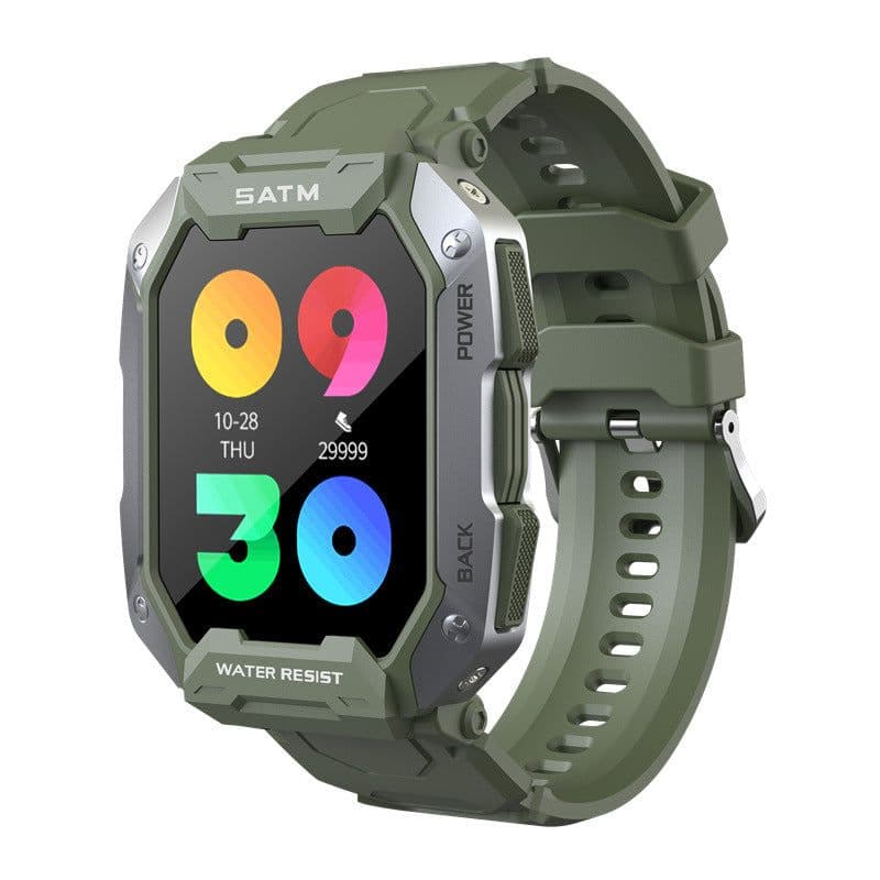 image-New C20 HD heart rate blood pressure health exercise monitoring UI split screen outdoor three-proof Amazon smart watch
