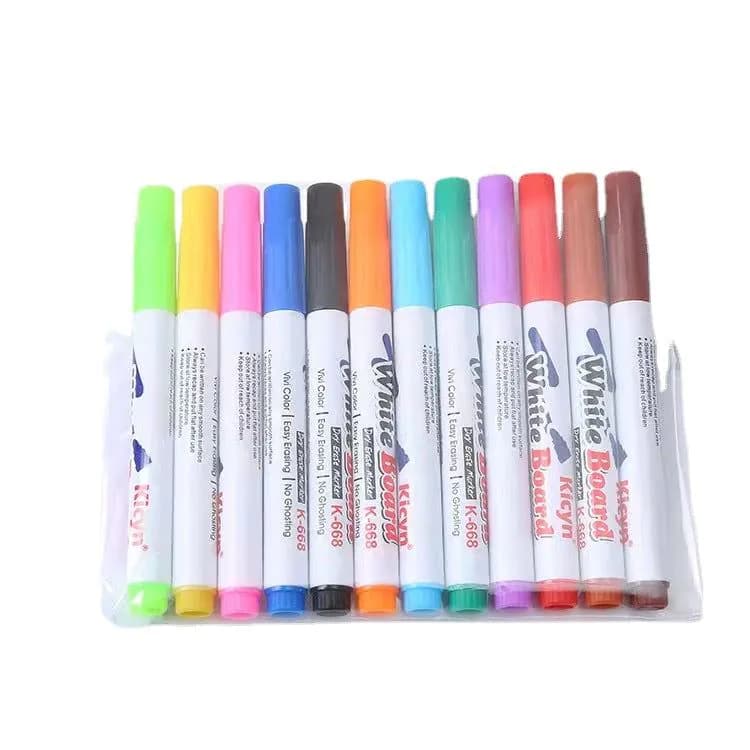 image-Water painting floating pen wholesale whiteboard pen floating pen children's painting brush 8 pcs 12 pcs mixed color manufacturers