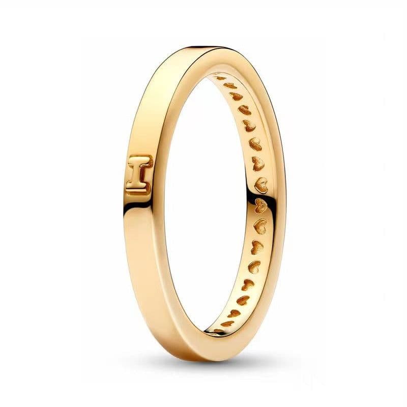 image-Pan's new ring white copper plated silver full diamond rose gold ring exclusive for women cross-border