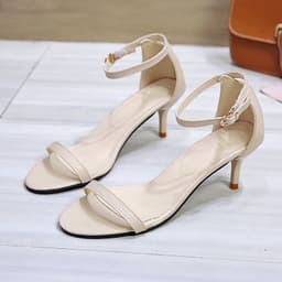 image-High-heeled sandals women's European and American style 2022 summer new fashion simple thin-heeled one-piece open-toe sandals