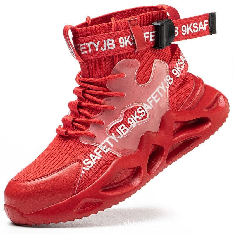 image-Cross-border new fashion high-top labor insurance shoes Trend safety shoes Steel toe cap safety shoes