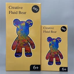 image-diy handmade fluid bear white embryo children's hand-painted vinyl fluid bear wholesale stall toy fluid violent bear