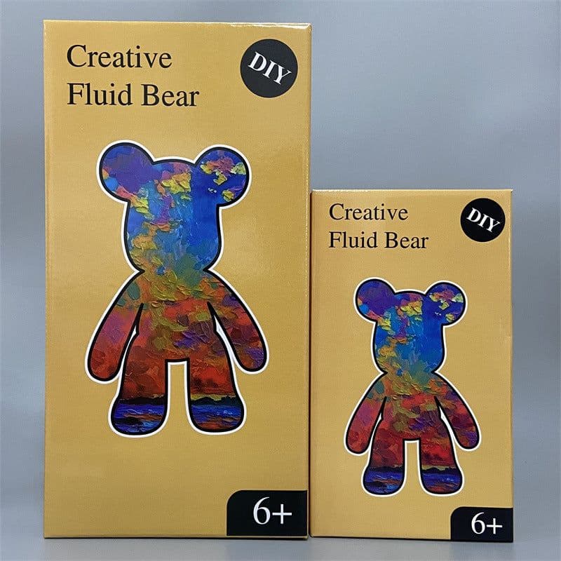 image-diy handmade fluid bear white embryo children's hand-painted vinyl fluid bear wholesale stall toy fluid violent bear