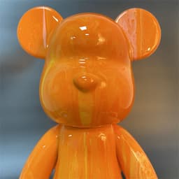 image-diy handmade fluid bear white embryo children's hand-painted vinyl fluid bear wholesale stall toy fluid violent bear