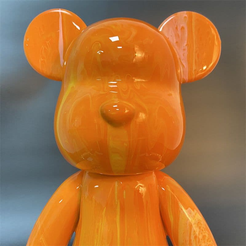 image-diy handmade fluid bear white embryo children's hand-painted vinyl fluid bear wholesale stall toy fluid violent bear