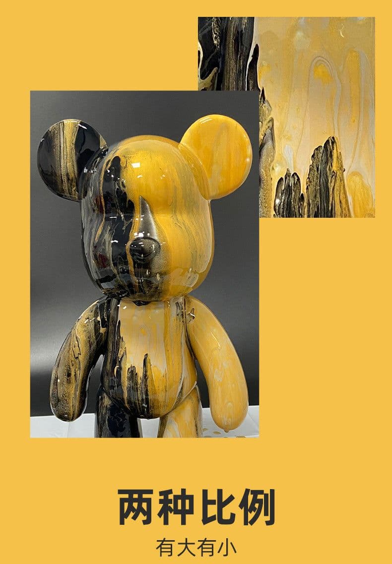 image-diy handmade fluid bear white embryo children's hand-painted vinyl fluid bear wholesale stall toy fluid violent bear