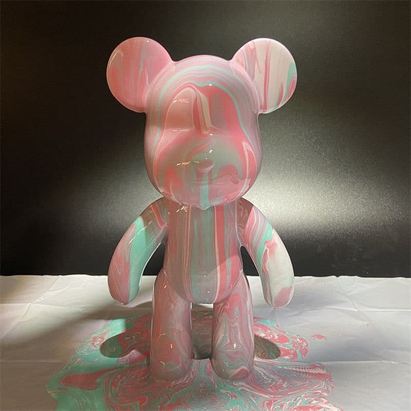 image-diy handmade fluid bear white embryo children's hand-painted vinyl fluid bear wholesale stall toy fluid violent bear