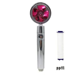 image-Xiaoman waist pressurized hand-held shower head propeller maple leaf turbo one-key water-stop shower shower head