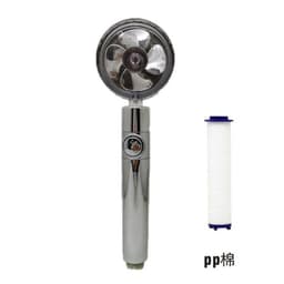 image-Xiaoman waist pressurized hand-held shower head propeller maple leaf turbo one-key water-stop shower shower head