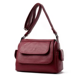 image-Casual High Quality Leather Messenger Bag For Women