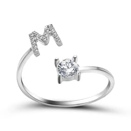image-New Design Adjustable 26 Initial Letter Ring Fashion Jewelry For Women Simple Elegant Jewelry