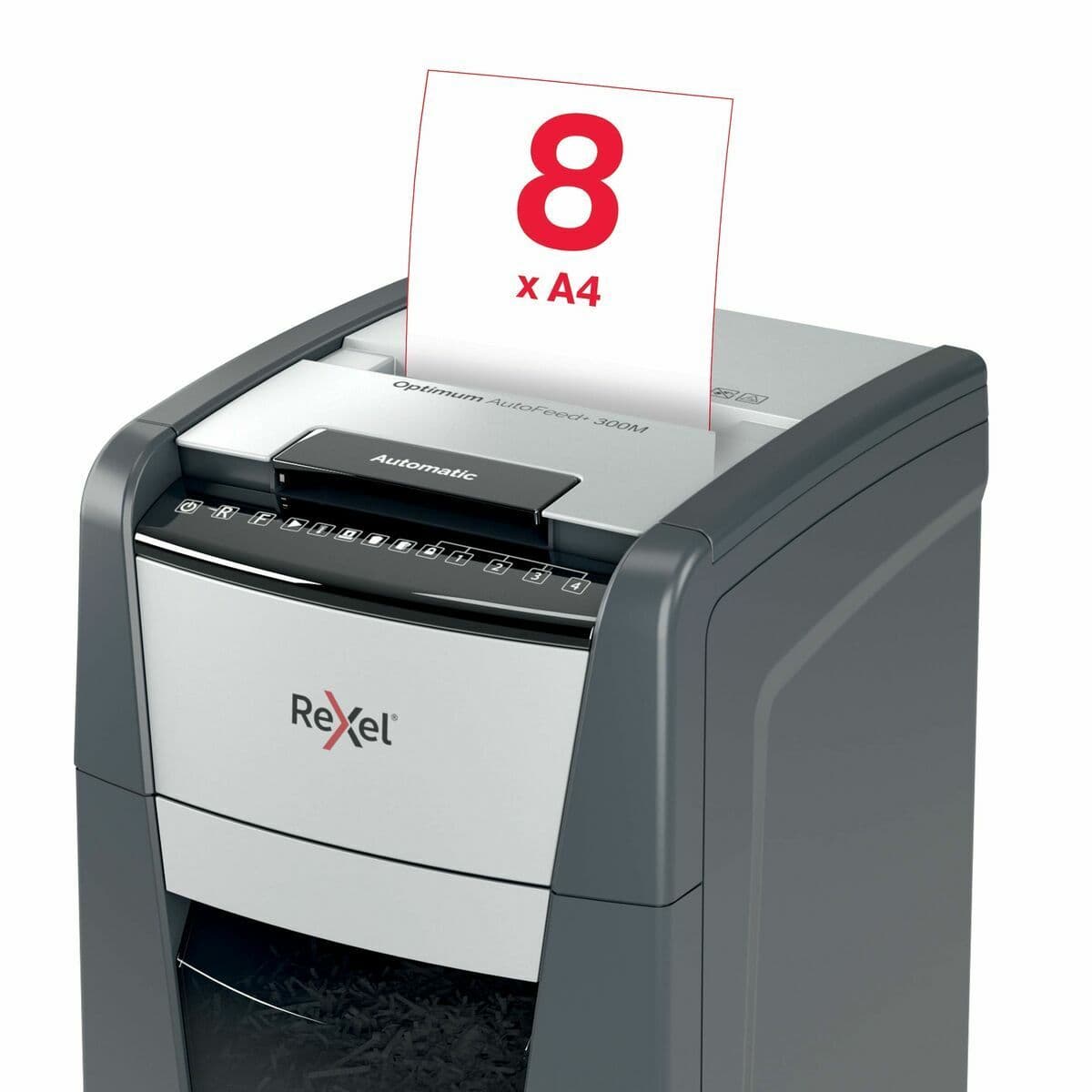 image-Micro-Cut Paper Shredder Rexel Optimum Auto+ 300M 60 L