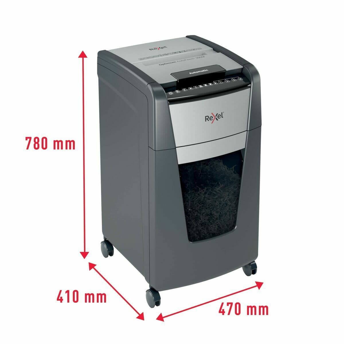 image-Micro-Cut Paper Shredder Rexel Optimum Auto+ 300M 60 L