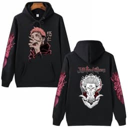 image-Jujutsu Kaisen Unisex Anime Hoodie Truien Tops Lange Mouwen Hip Hop Streetwear