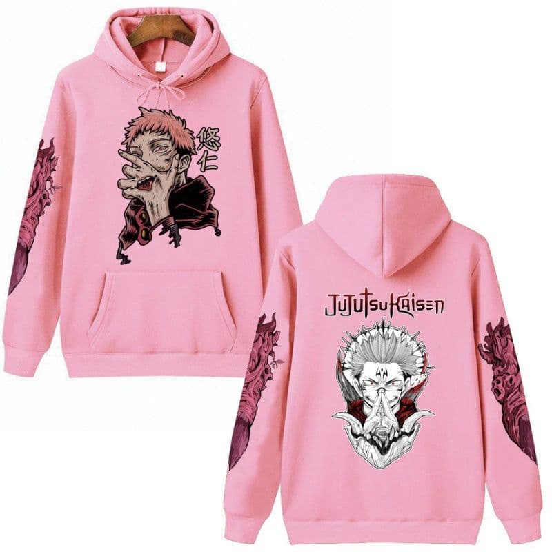 image-Jujutsu Kaisen Unisex Anime Hoodie Truien Tops Lange Mouwen Hip Hop Streetwear