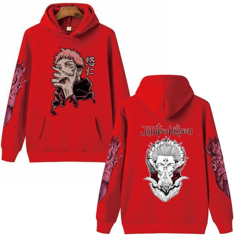 image-Jujutsu Kaisen Unisex Anime Hoodie Truien Tops Lange Mouwen Hip Hop Streetwear