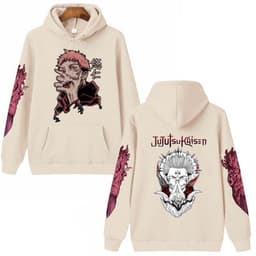 image-Jujutsu Kaisen Unisex Anime Hoodie Truien Tops Lange Mouwen Hip Hop Streetwear