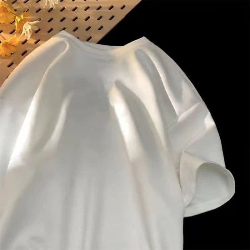 image-Summer high-end mesh ice silk short-sleeved T-shirt men's shirt collar color Paul slippery polo shirt half-sleeved men's clothes