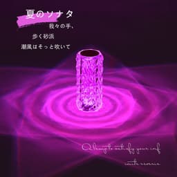 image-Crystal rose table lamp atmosphere lamp diamond bar restaurant table lamp decoration photo bedroom bedside lamp touch charging