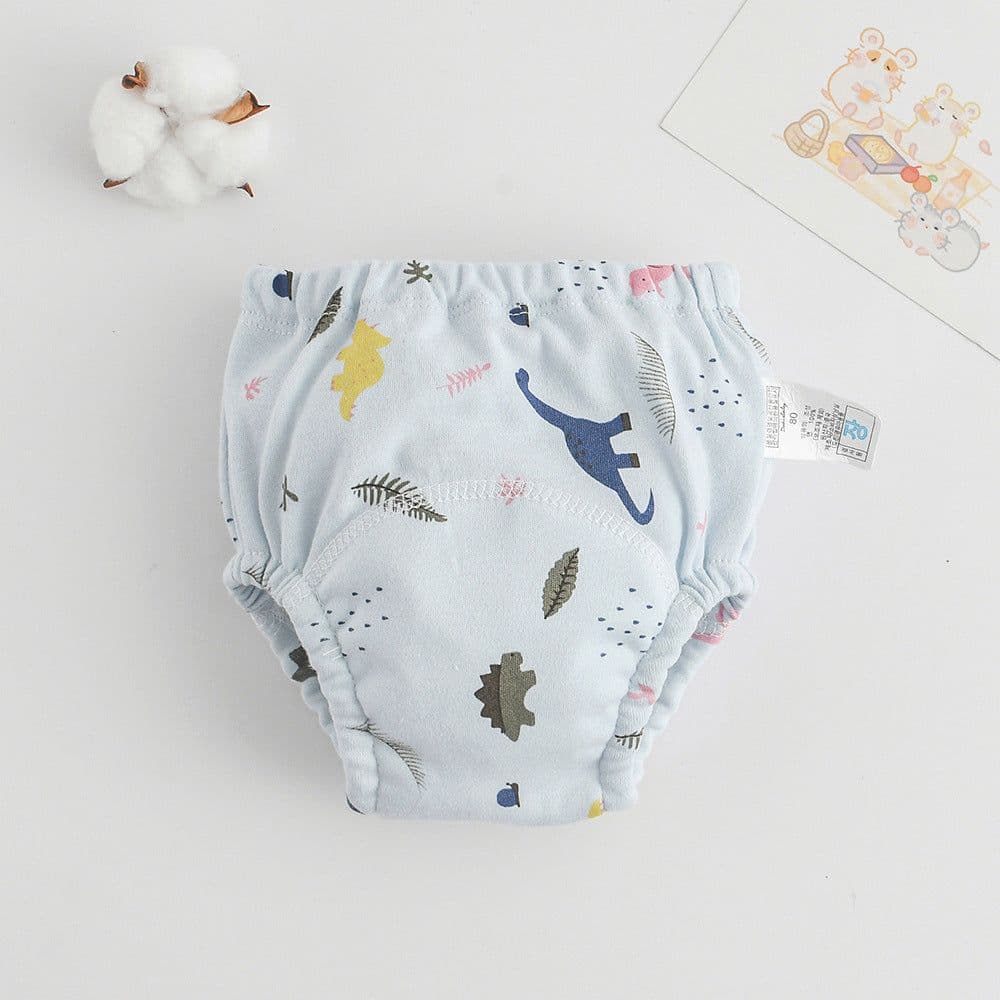 image-ins cartoon baby pee training pants pure cotton gauze diaper learning pants baby waterproof diaper pocket diaper pants