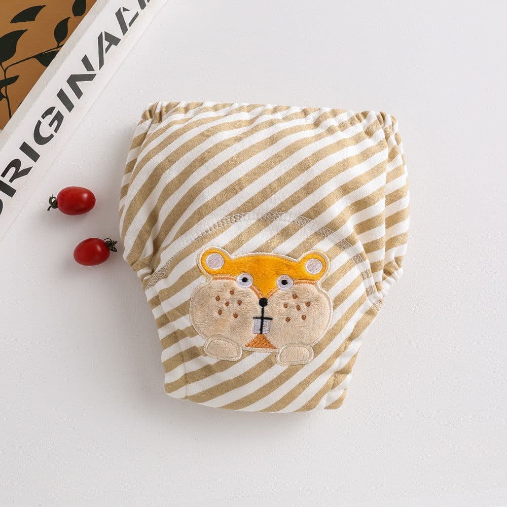 image-ins cartoon baby pee training pants pure cotton gauze diaper learning pants baby waterproof diaper pocket diaper pants