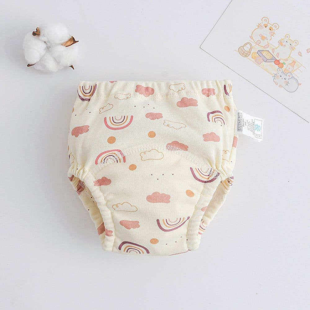 image-ins cartoon baby pee training pants pure cotton gauze diaper learning pants baby waterproof diaper pocket diaper pants