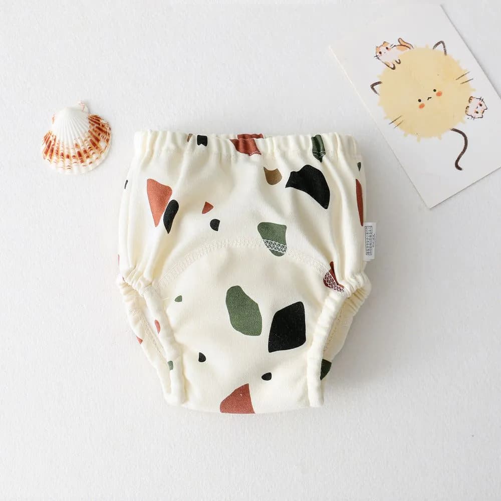 image-ins cartoon baby pee training pants pure cotton gauze diaper learning pants baby waterproof diaper pocket diaper pants