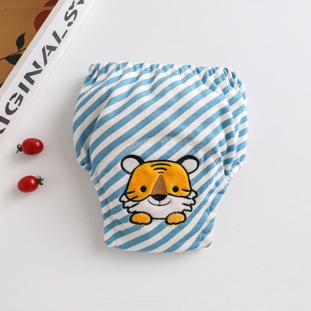 image-ins cartoon baby pee training pants pure cotton gauze diaper learning pants baby waterproof diaper pocket diaper pants