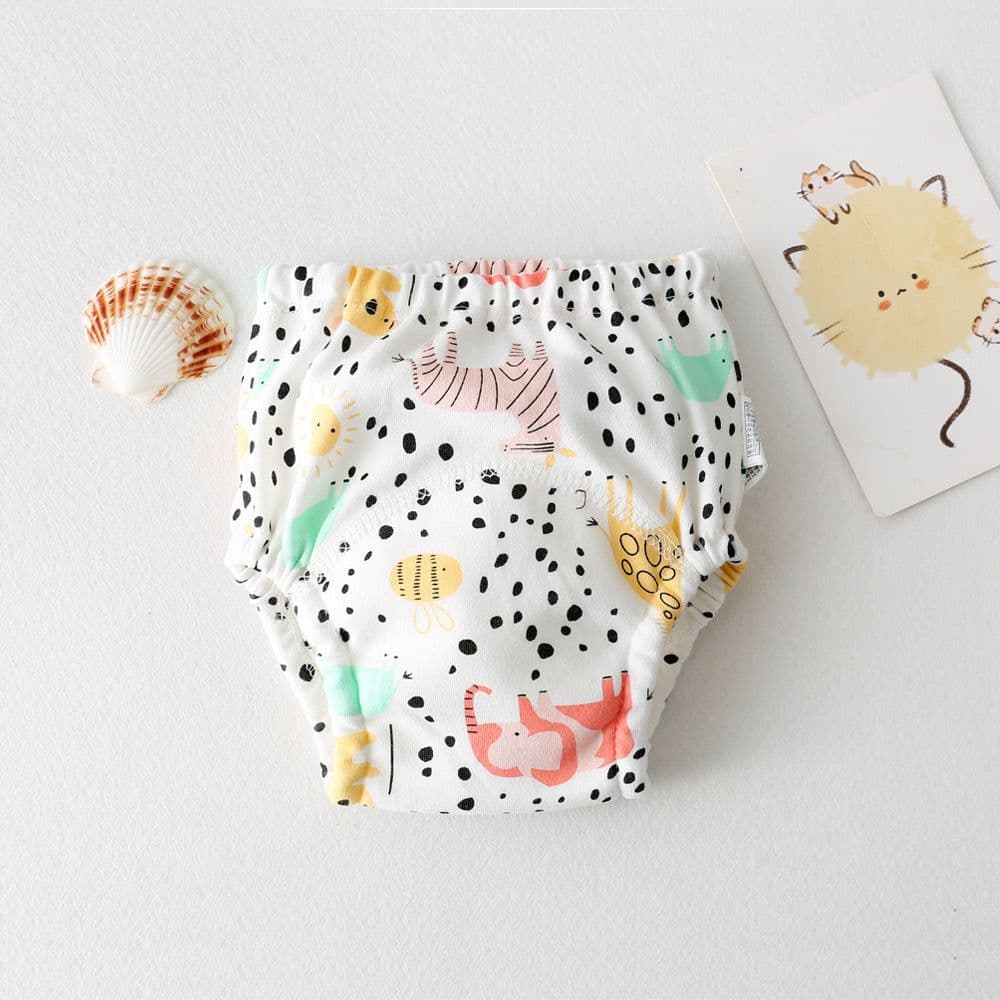 image-ins cartoon baby pee training pants pure cotton gauze diaper learning pants baby waterproof diaper pocket diaper pants