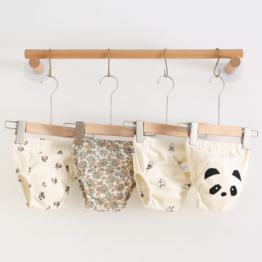 image-ins cartoon baby pee training pants pure cotton gauze diaper learning pants baby waterproof diaper pocket diaper pants