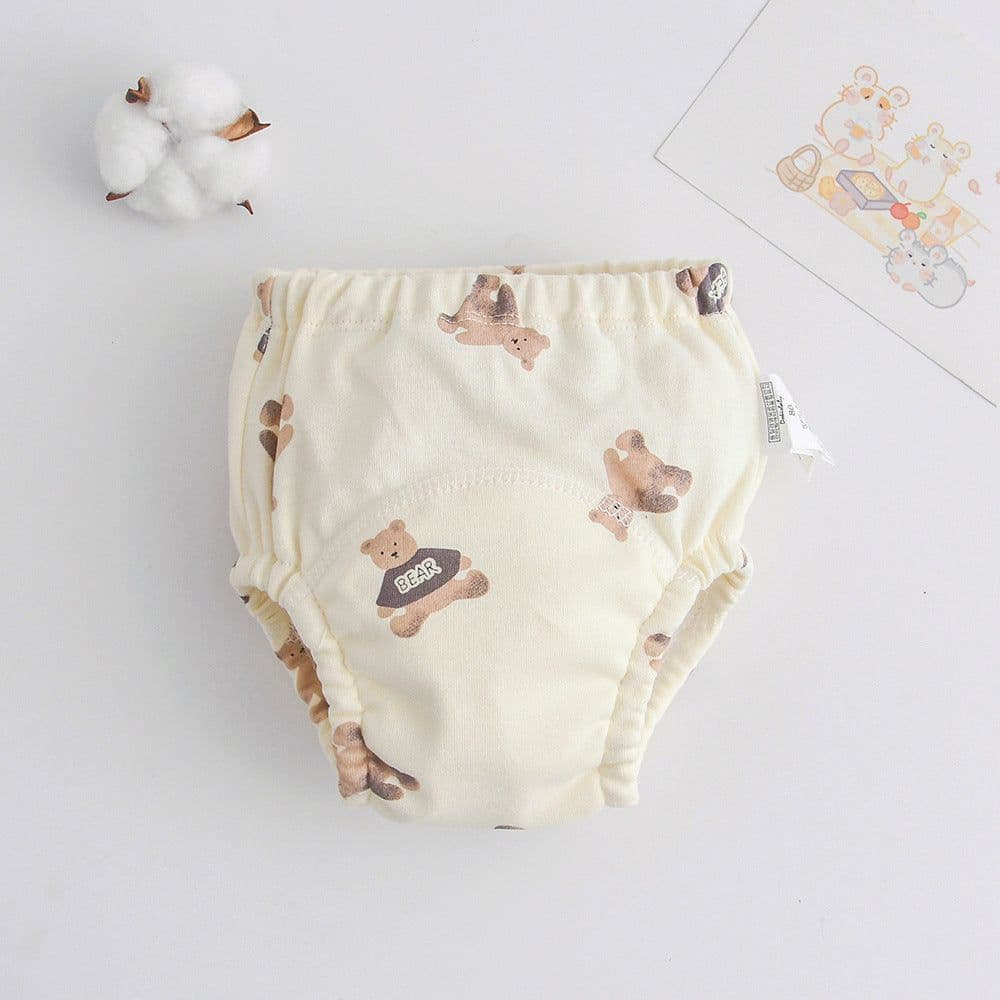 image-ins cartoon baby pee training pants pure cotton gauze diaper learning pants baby waterproof diaper pocket diaper pants