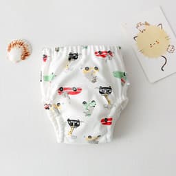image-ins cartoon baby pee training pants pure cotton gauze diaper learning pants baby waterproof diaper pocket diaper pants