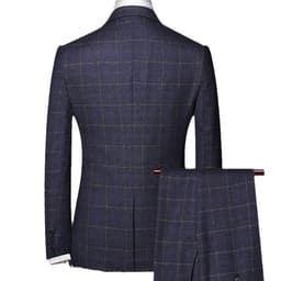 image-Suit suit men's three-piece spring and autumn Korean version slim small suit business professional formal dress groom wedding dress
